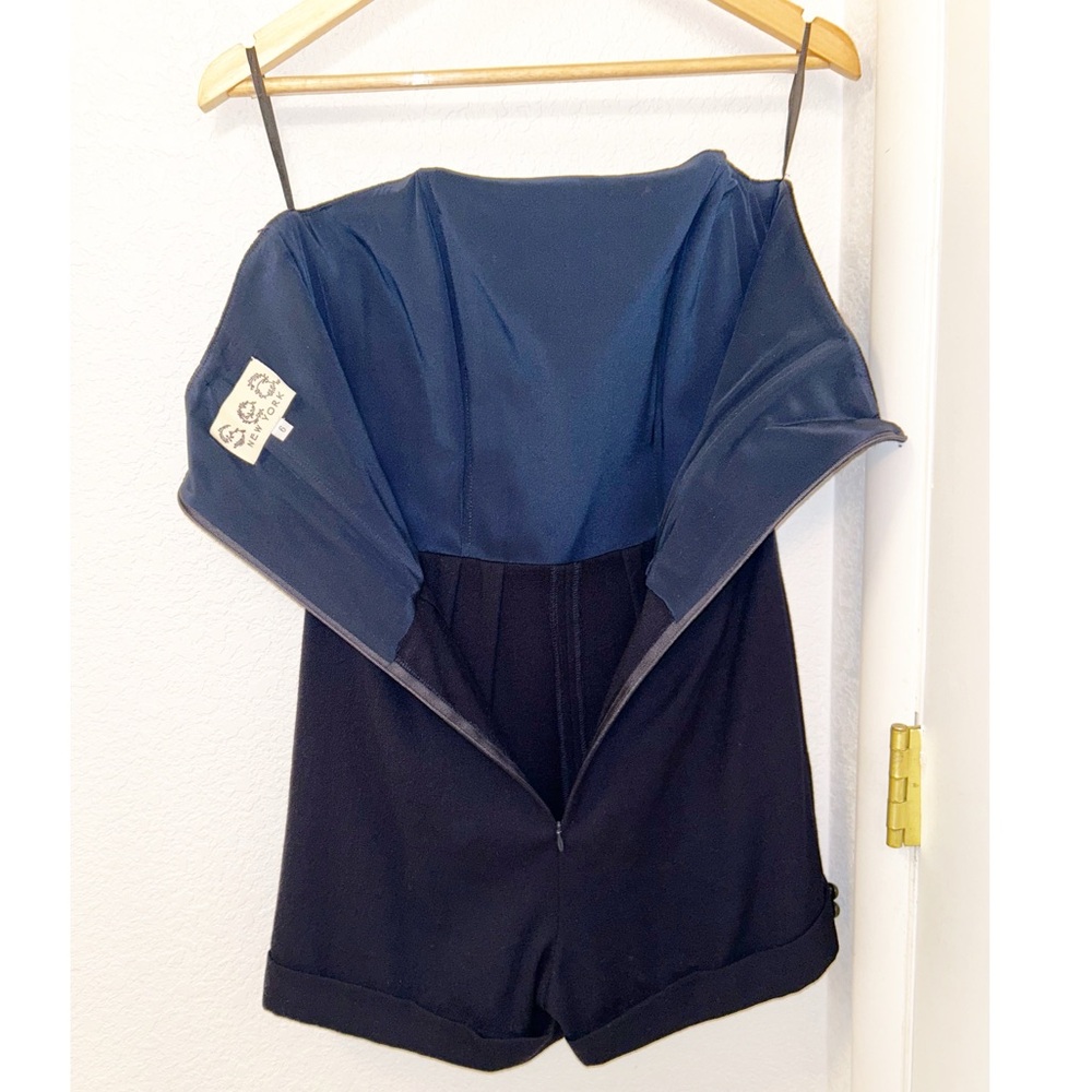SEA New York Wool & Silk Strapless Playsuit Romper in NAVY SZ: 6 - Picture 5 of 14